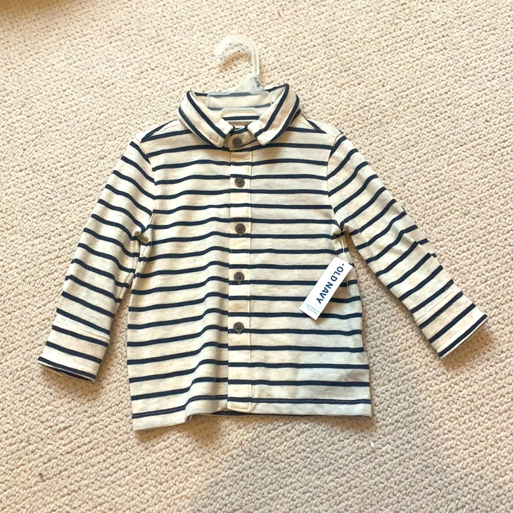 NWT Old Navy Striped Button Up Sz 12-18mth